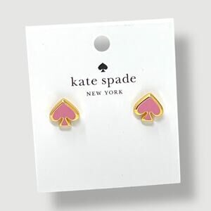 🆕 Kate Spade New York Surf Pink Everyday Spade Enamel Stud Earrings NWT